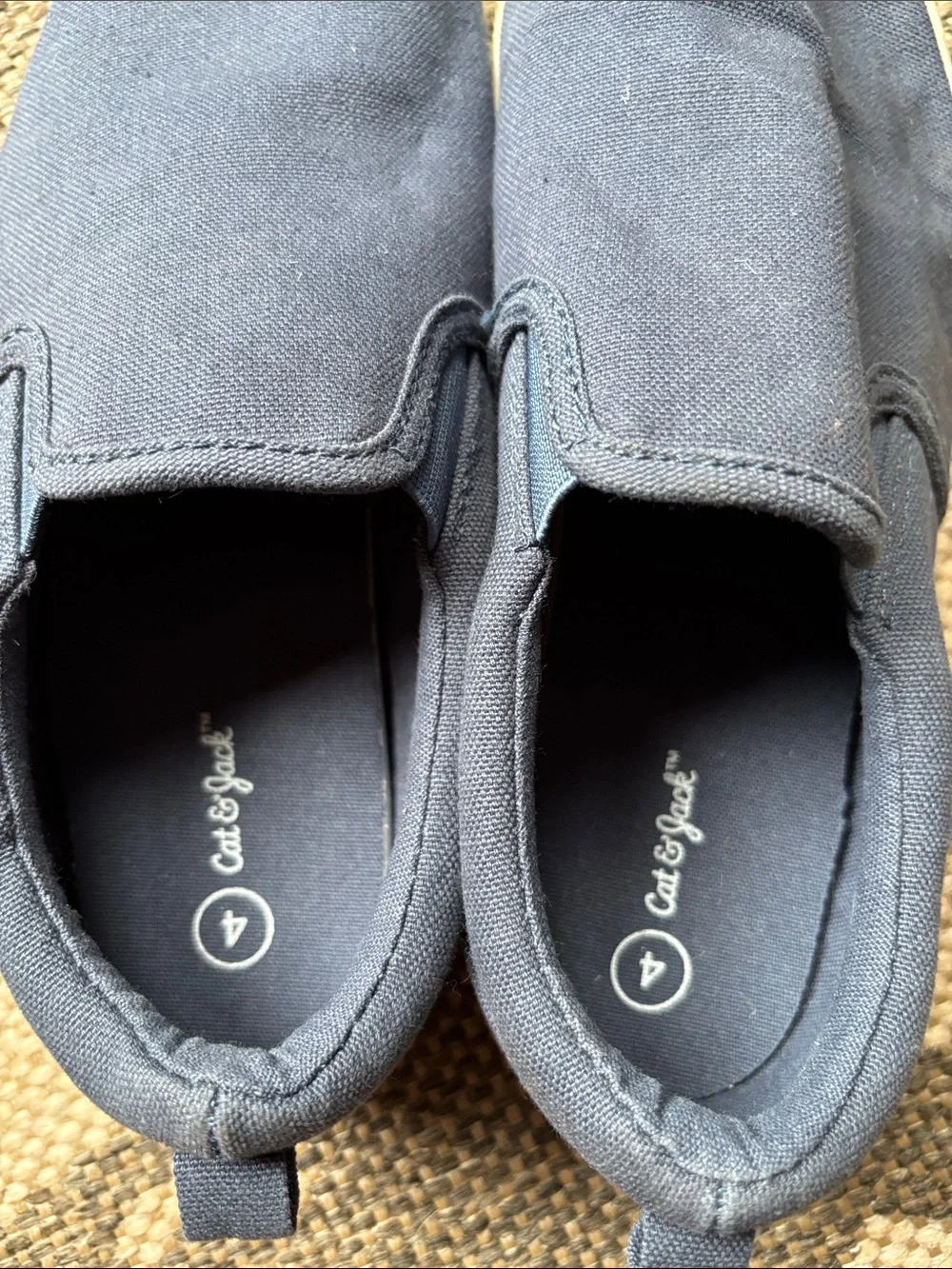 Cat & Jack Navy Slip-On Canvas Sneakers for Kids